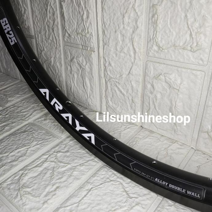 Rims Velg Sepeda MTB 27.5 ARAYA SR25 Lubang 32H Double Wall Rim Brake Line Jumlah SEPASANG