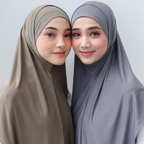 Official Mahkota - Hijab Lolly Bergo Syiria Malay Bahan Jersey / Hijab Bergo / Hijab Malaysia / Khim