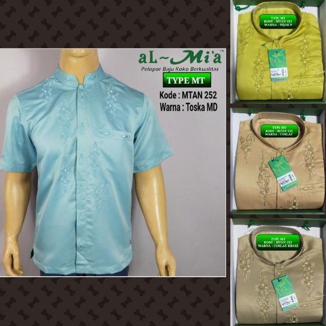 Baju koko al mia MT original lengan pendek pria dewasa almia fashion