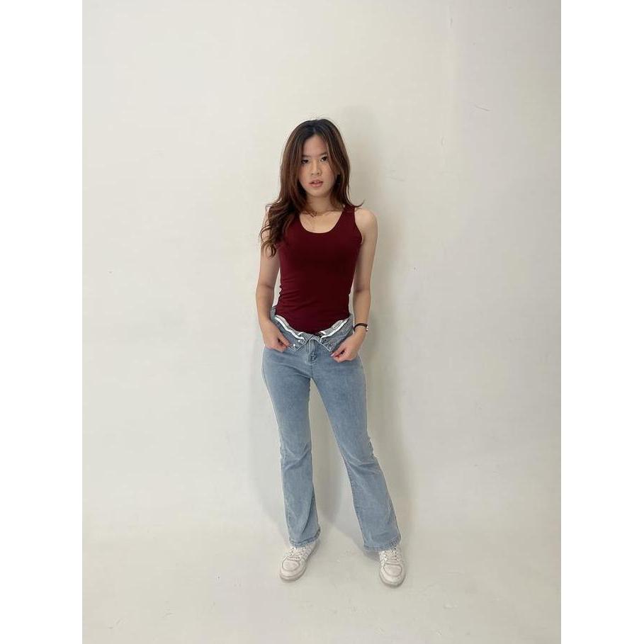 [Lolabae] JULIA Bodysuit Wanita | Atasan Bodysuit Wanita | Tank Top Bodysuit