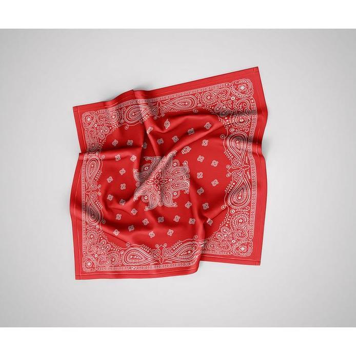 Bandana Merah Kembang/Slayer Sapu Tangan/Slayer Bandana Multifungsi/Bandana Slayer Custom REY PROJEC