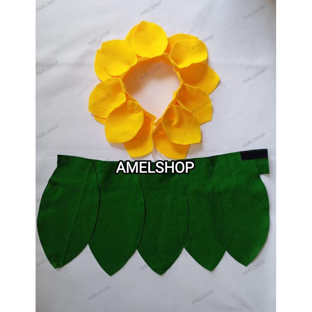 Free Ongkir Kostum Bunga Matahari/Kostum Karnaval Anak/Baju Karnaval/Kostum Kain Flanel