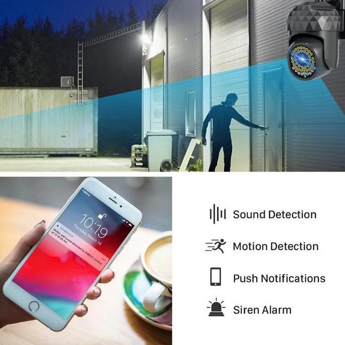 [Eksklusif]Yamiya Kamera CCTV V380 PRO IP Kamera Outdoor CCTV Wifi 8MP 1080P Waterproof Camera PTZ T