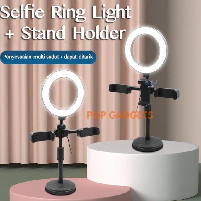 Ring Light Tripod 2 Holder Tripod Ring Light Livestream Ring Light 16CM Tripod Live Streaming