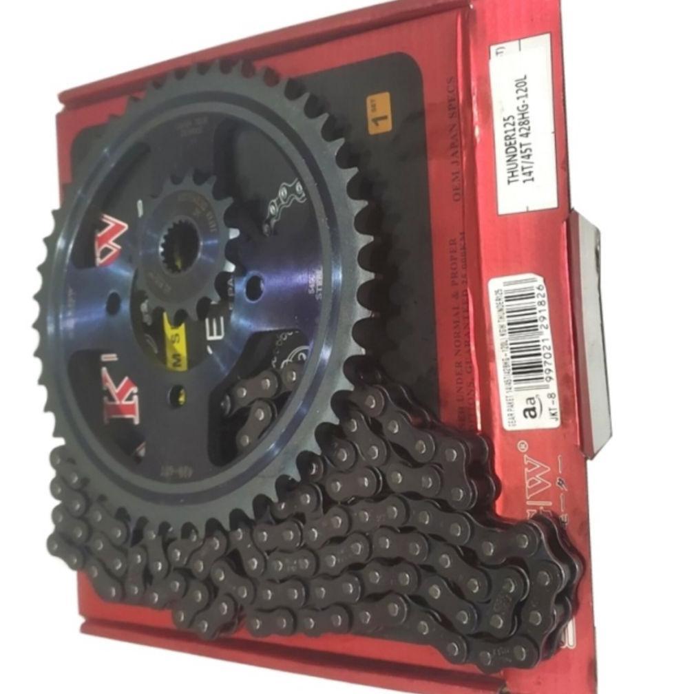 PAKET GEAR SET THUNDER 125/GEAR PAKET THUNDER 125/CHAIN KIT THUNDER 125/GIGI TARIK THUNDER 125