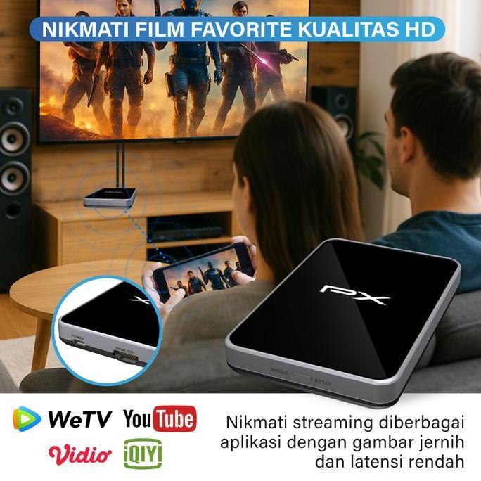HDMI Wireless Adapter HP Laptop Tablet TV Monitor Proyektor Wireless HDMI 12 Meter PX WFD-1100