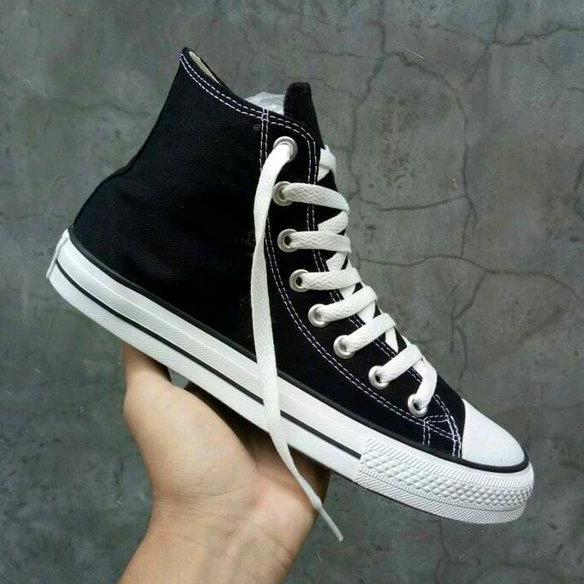 [Ready Size 21-43] Sepatu Seragam Anak Sekolah sd Hitam Allstar High Sepatu Pria Wanita Sepatu Conve