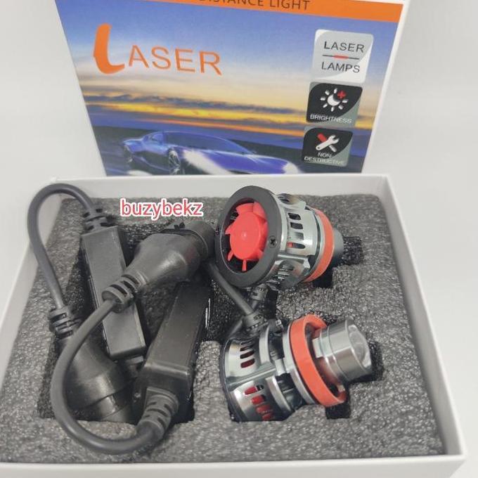 Lampu Led H11 H8 Foglamp Mobil Laser Mini Projektor Projie Putih Kunin