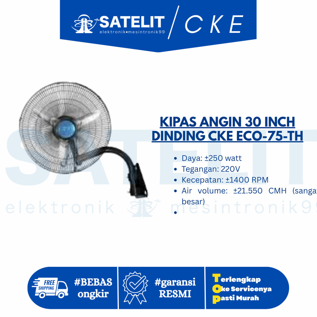 KIPAS ANGIN 30 INCH DINDING CKE ECO-75-TH