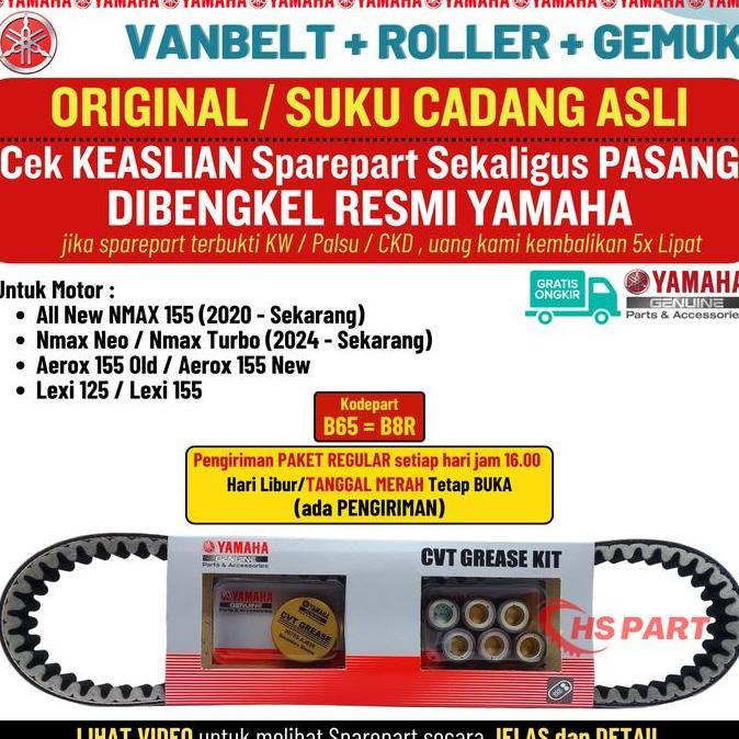 Promo Vanbelt Nmax 155 Original Yamaha , Vanbelt Aerox 155 Original Yamaha , Vanbelt Yamaha Lexi 125