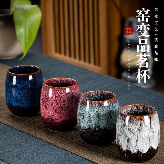Gelas Jepang Keramik Set Cup Japanese Style Glass Mug Set 4 Pcs