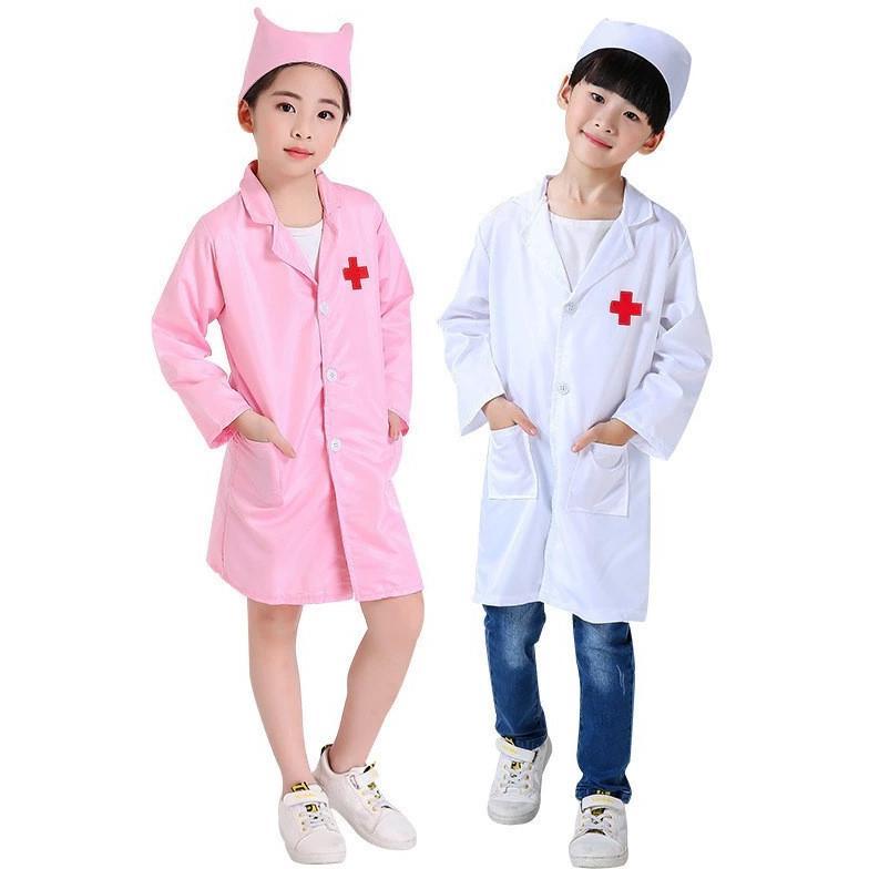 Diskon Baju Profesi Anak Jas Lab/Jas Dokter/Perawat/Suster/Dokter/Pink/Putih/Laki Laki/Perempuan