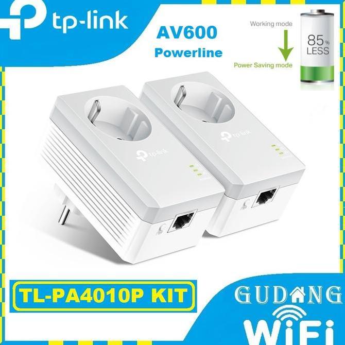 Tp-Link Tl-Pa4010P Kit Av600 Passthrough Powerline Kit