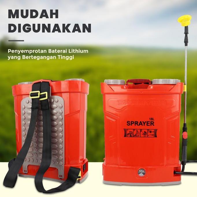 Sprayer Penyiraman Elektrik 18L Alat Semprotan Hama Tanaman dan Perkebunan