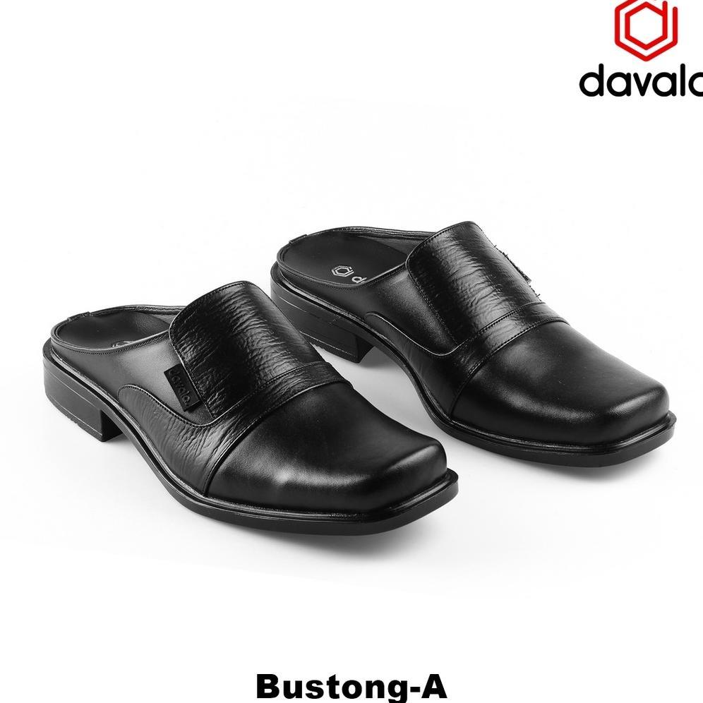 PROMO davalo Sandal Slide flip flop slip on Sendal selop slop pria ringan kulit sapi asli handmade C