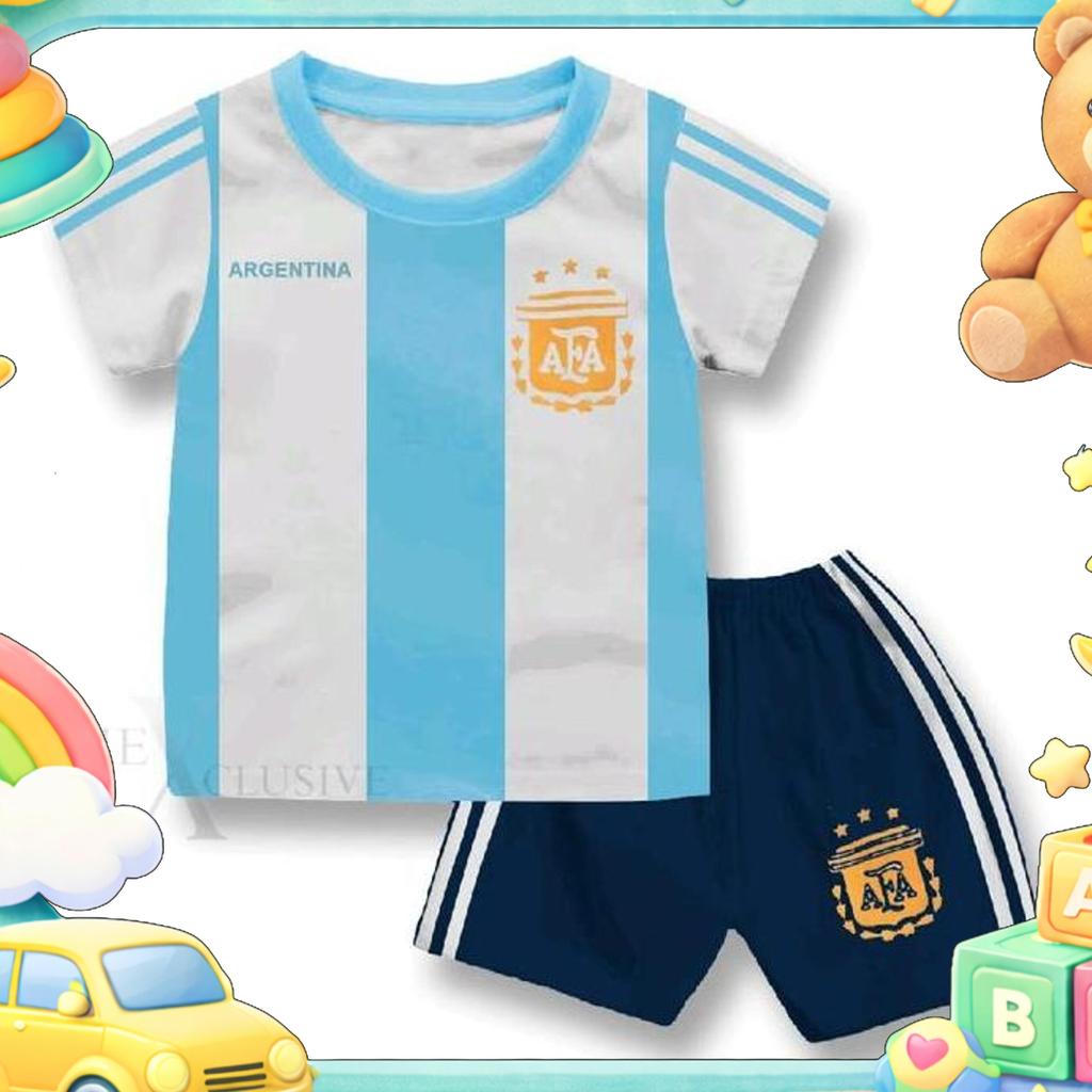 Setelan Baju Bola Anak/Jersey Anak/Pakaian Bola Anak/Pakaian Anak Laki Perempuan/Setelan Anak/Baju A