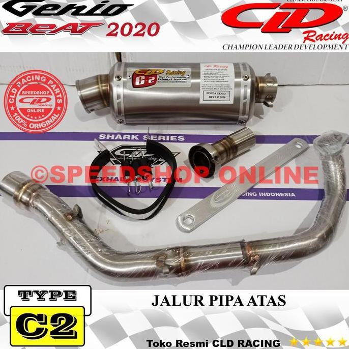 knalpot cld honda genio beat 2020 orinal type c1 c2 c7 bulat oval