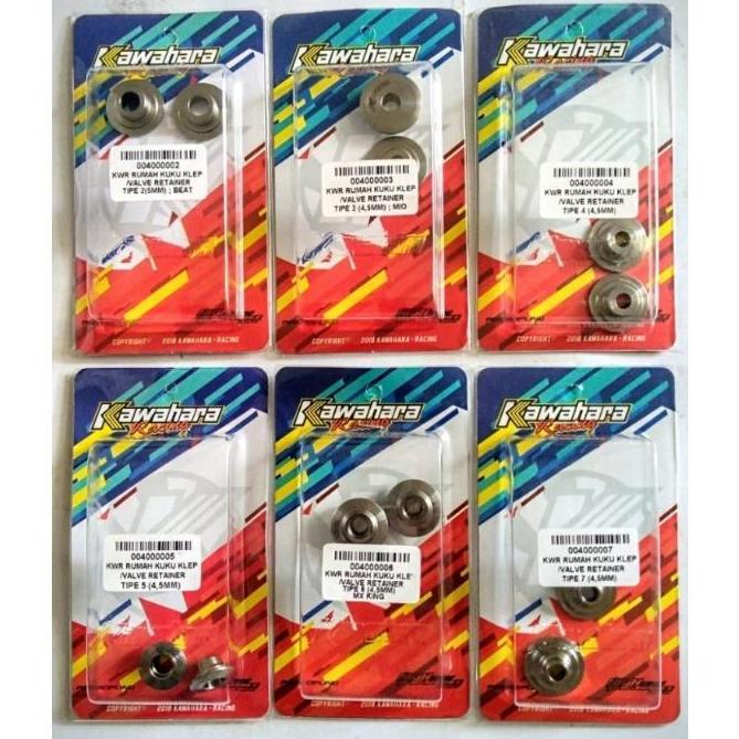 RETAINER TOPI KLEP RACING KAWAHARA 4,5 mm 5mm TYPE CEKUNG/DATAR RETAINER KLEP VALVE KAWAHARA UNIVERS