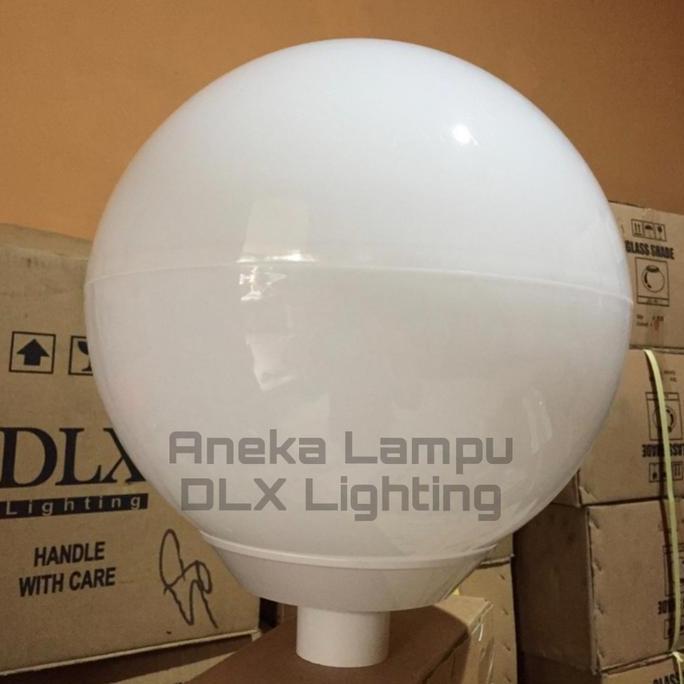 Lampu Taman Plastik Mika Bulat Putih Susu Genlite Bukan Dlx Kaca
