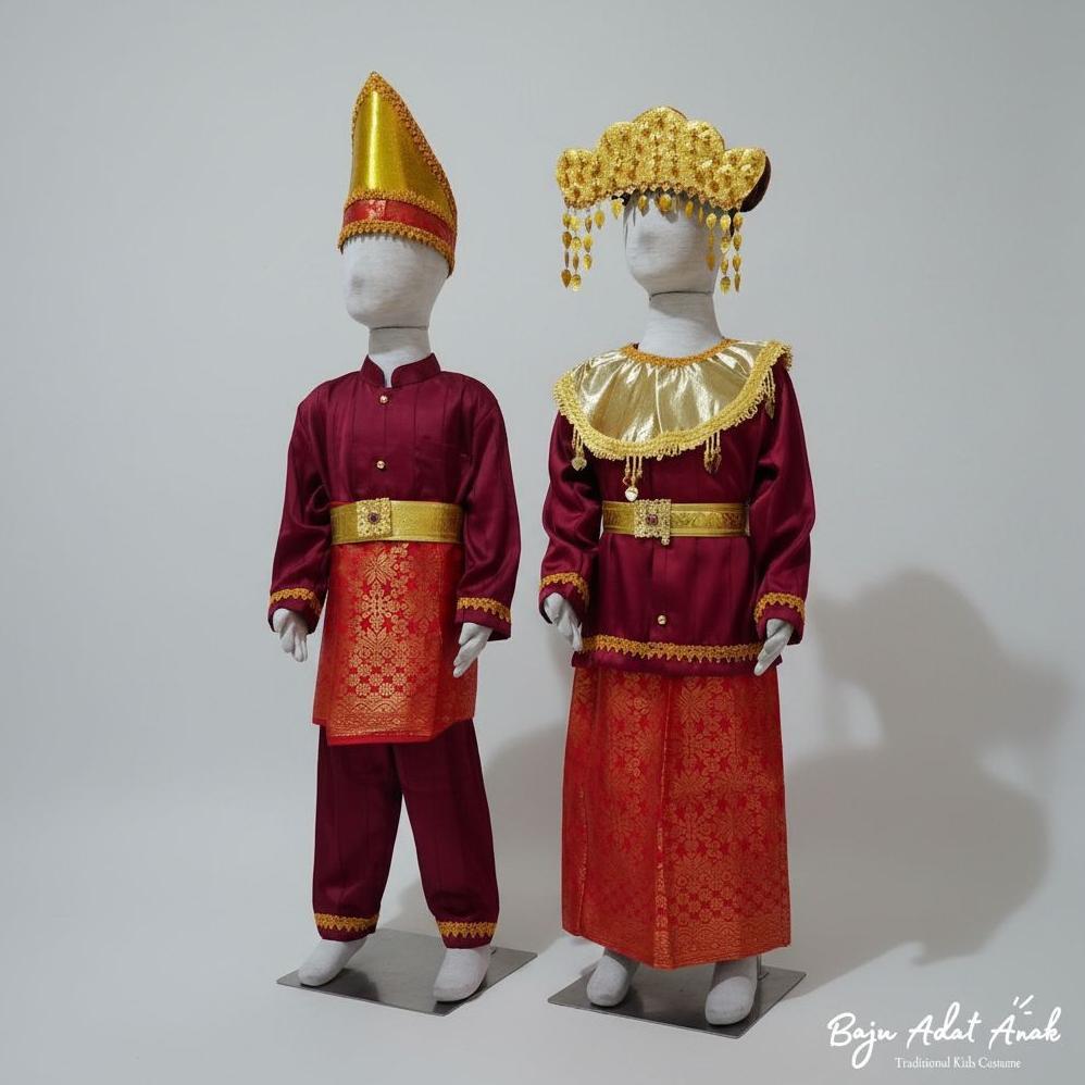 Diskon Baju Adat Palembang Anak Perempuan | Baju Adat Palembang Anak Laki-Laki| Baju Tradisional Pal