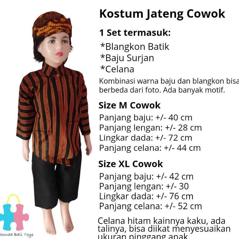 Best Seller Kostum Karnaval Adat Jawa Tengah Baju Adat Jawa Anak Cosplay