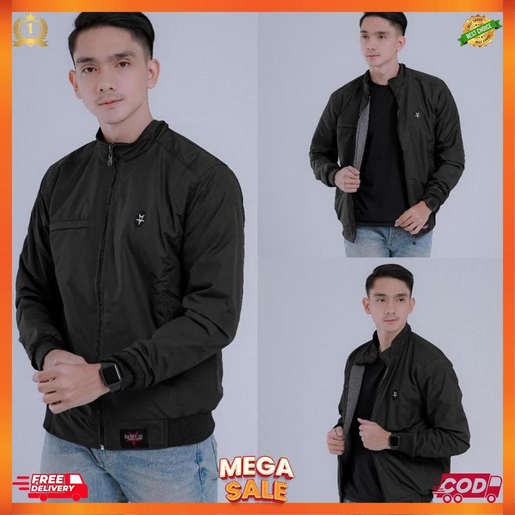 PREMIUM ORIGINAL REBEL ID NAVY BLUE JACKET TASLAN WATER PROOF/JAKET PRIA [J3]