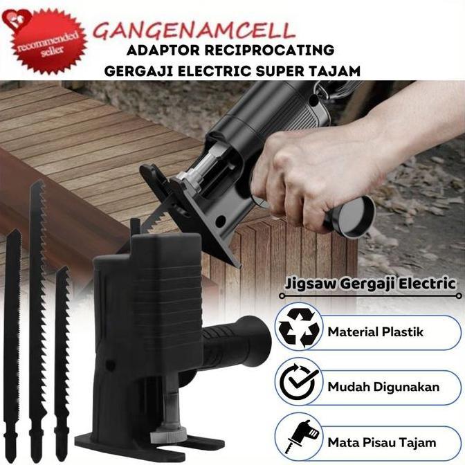 BOYFIRO Adaptor Reciprocating Jigsaw Gergaji Elektrik Pemotong Kayu Anti Karat