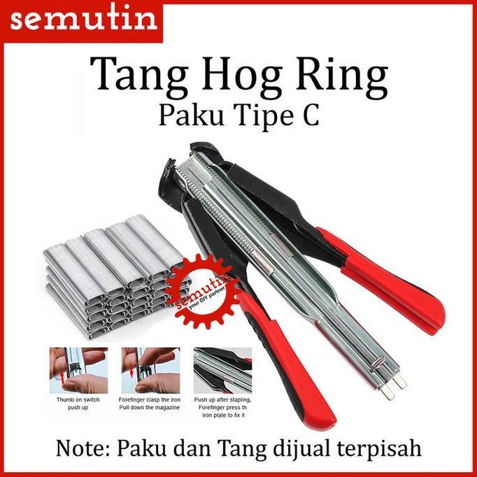 MAQSIC Tang Hog Ring / Pengikat Kandang M-Ring Paku Tipe C / Staples Plier