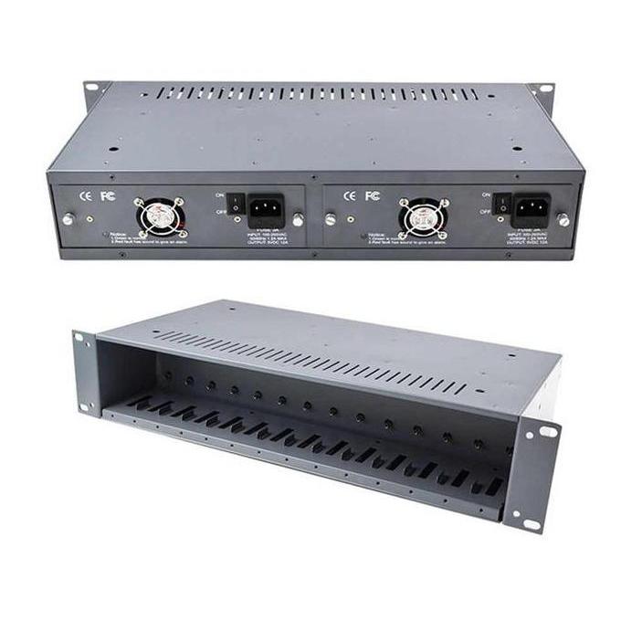 IHDADI RACK HTB 14 SLOT/RAK 14 SLOT 2U MEDIA FIBER CONVERTER