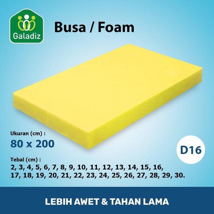 Busa Lembaran (Density 16) 80x200 CM - Busa Kuning