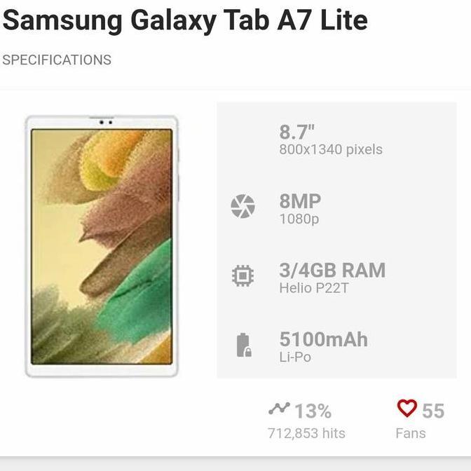 anti gores layar Samsung Galaxy Tab A7 lite hydrogel tpu