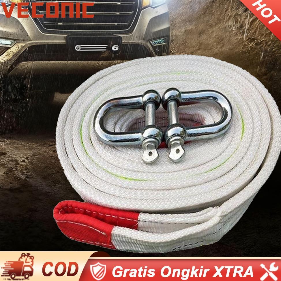 10 Ton 15Ton 20Ton 25Ton Tali Derek Mobil Yang Kuat / Kabel Derek Mobil Dengan Pengait / Tali Derek 
