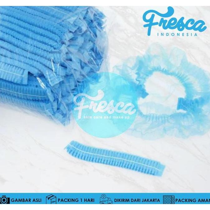 100pcs Disposable Nurse Cap Hair Net Non Medis Shower Cap Penutup Pala AS