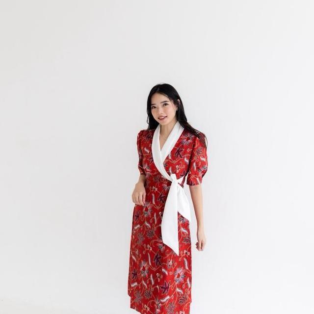 Herfit Kanaya Batik Dress Kombinasi Dress  Wanita