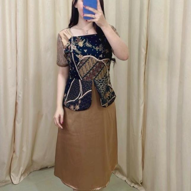 Dress Batik Intan Dress Batik Couple Pria Batik Natal Batik Kekinian Pesta Kondangan Midi