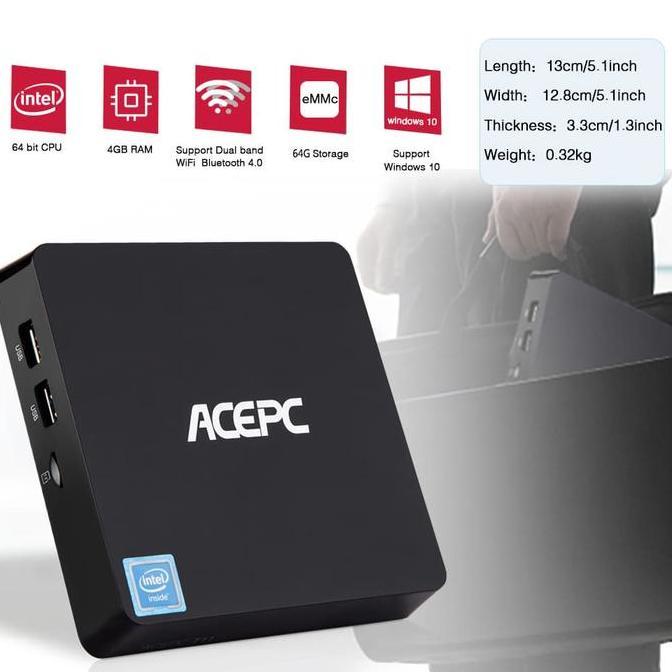 MiniPC AcePC T11 Nexbox 4/64GB Windows 10 Pro Quadcore Intel X5 Z8350