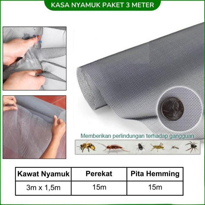 TERLARIS KASA ANTI NYAMUK PLASTIK HDPE KELAMBU VENTILASI UDARA
