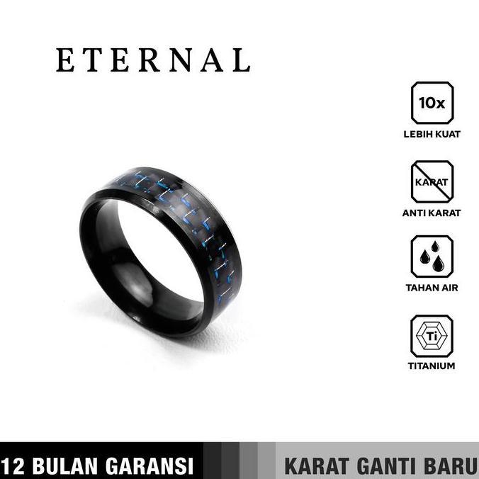 Youboy- Emrys Premium Ring Eternal Real Titanium Anti Karat Cincin Titanium Pria Wanita