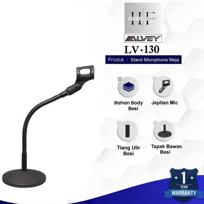 Stand Mic Meja Aey 130 Stand Meja Penyangga Mikropon Stand Mic Meja Bahan Besi Hfelectronic