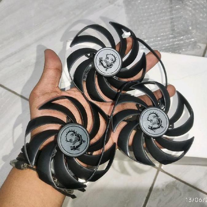Fan VGA MSI RTX 3060 3070 3080 3090 Rx 6800 xt gaming X trio 90mm 4pin