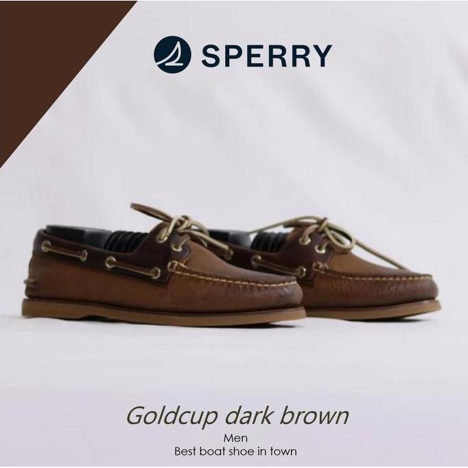 Sepatu Boatshoe Sperry Goldcup Dark Brown Original