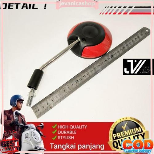 Kaca Spion Motor Honda Scoopy Tangkai Panjang Chrome Original Kaca Cembung Hot Item