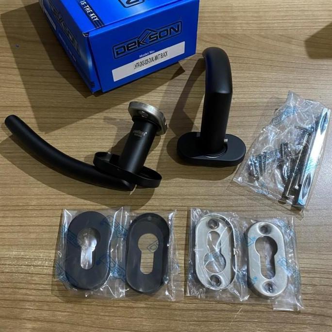 HANDLE DEKKSON LHTR 0820 OVAL MATT BLACK Handle Hitam Pintu Aluminium