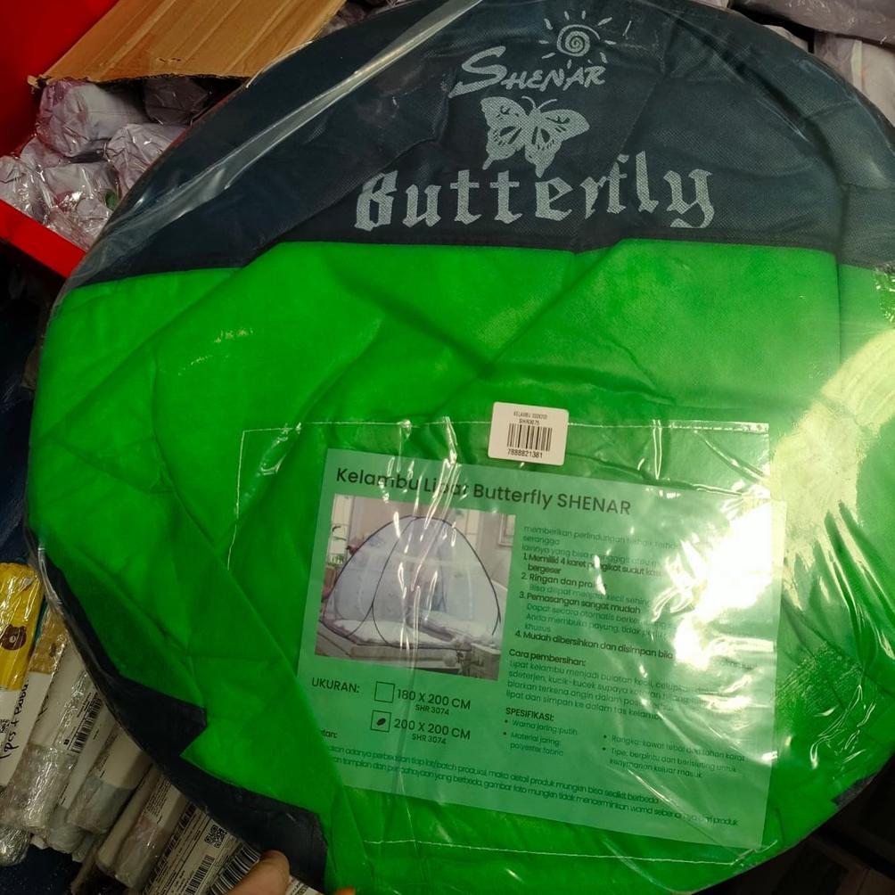 KELAMBU BUTTERFLY ORI 100% / Kelambu Tempat Tidur Dewasa Portable 2 Pintu Resleting Bawah Bolong/KEL