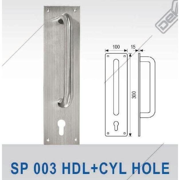 SIGN PLATE DEKKSON SP 003 HDL+CYL HOLE SSS