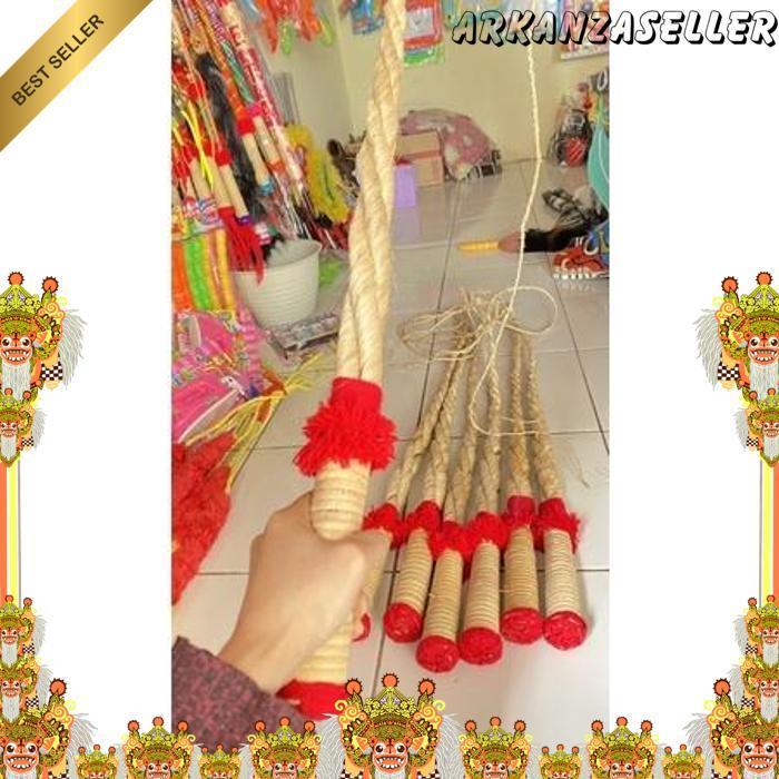 (Bisa Cod) Cambuk Pecut Rami Kuda Lumping Cambuk Rami Panjang -+ 200Cm Besar Jumbo Foto Asli