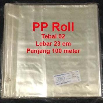Plastik Pp Roll Tebal 02 - Lebar 23 - 24 - 25 Cm