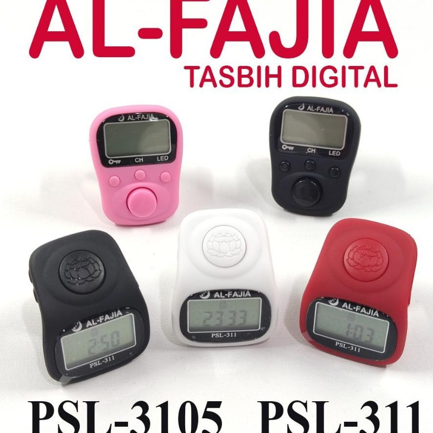 Tasbih Digital Led Tally Counter 5 Channel Rechargeable Kabel Cas Alarm Jam Psl311 Lampu Alat Hitung