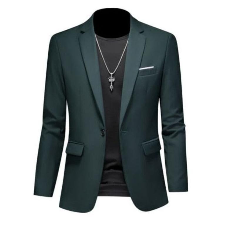 Original Jas Blazer Pria Warna Hijau Tua - Jas Blazer Kantor - Jas Wedding - Jas Nikah - Jas Acara