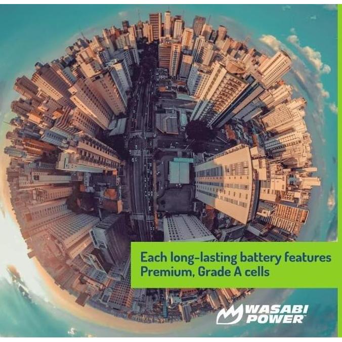 Wasabi Power Battery & Charger KIT for Xiaomi YI 360 VR YI360 YI360VR 360VR Baterai Kamera Action Ca